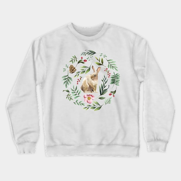 Christmas Bunny Crewneck Sweatshirt by sophisticker